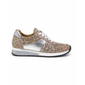 NEW COFI women's leather sneakers in leopard stingray